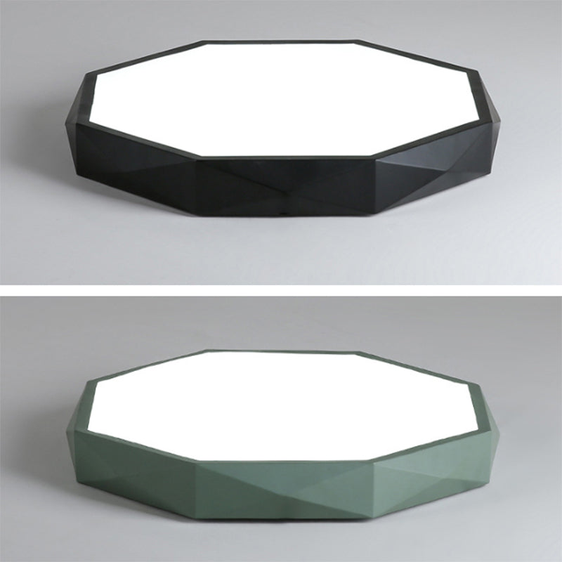 LED-Unterputzbeleuchtung für Schlafzimmer, Unterputzleuchte im minimalistischen Stil mit geometrischem Metallschirm