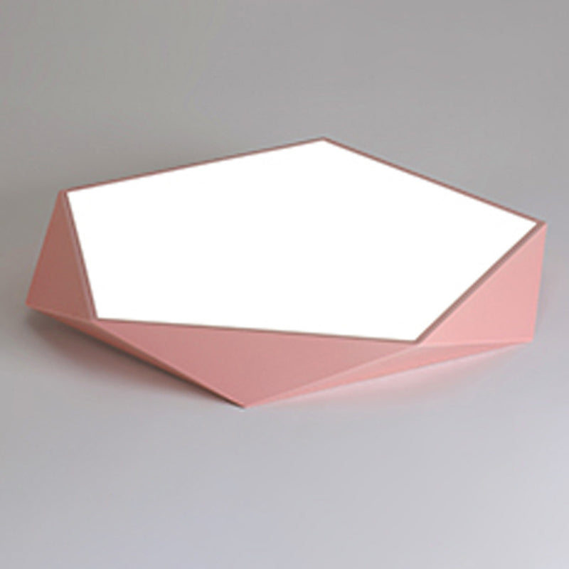 LED-Unterputzbeleuchtung für Schlafzimmer, Unterputzleuchte im minimalistischen Stil mit geometrischem Metallschirm