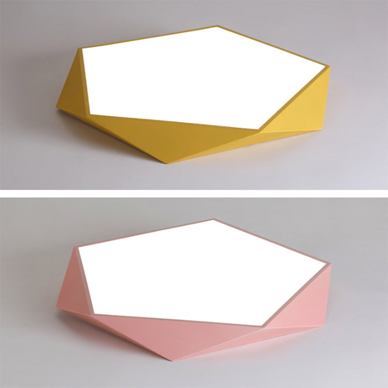 LED-Unterputzbeleuchtung für Schlafzimmer, Unterputzleuchte im minimalistischen Stil mit geometrischem Metallschirm