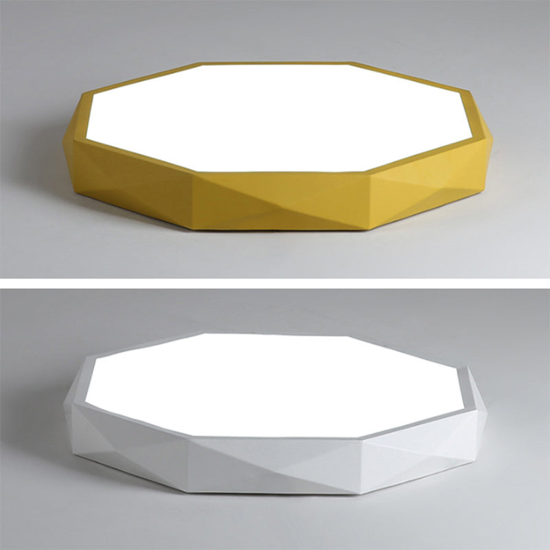 LED-Unterputzbeleuchtung für Schlafzimmer, Unterputzleuchte im minimalistischen Stil mit geometrischem Metallschirm