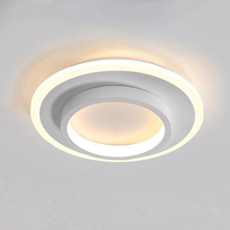 Simplicity Geometrical Flush Ceiling Light Fixture Acrylic LED Aisle Flush Mount Fixture