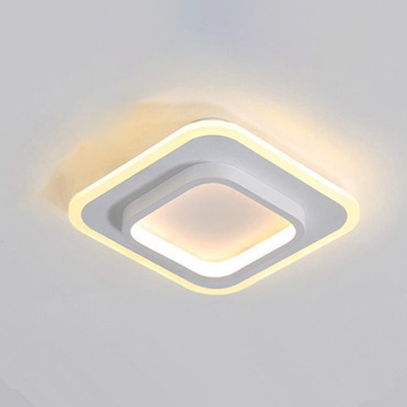 Simplicity Geometrical Flush Ceiling Light Fixture Acrylic LED Aisle Flush Mount Fixture
