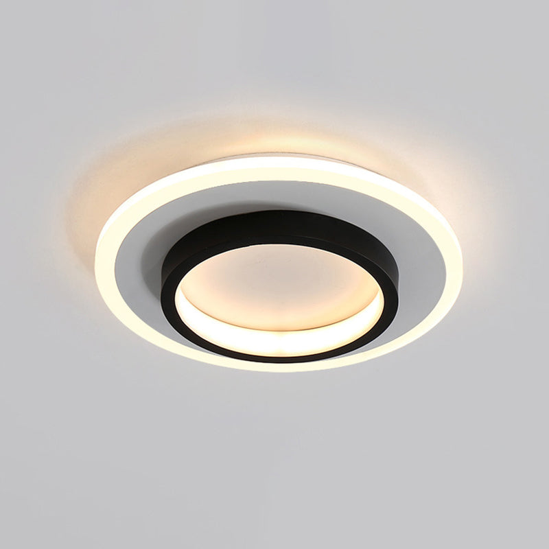 Simplicity Geometrical Flush Ceiling Light Fixture Acrylic LED Aisle Flush Mount Fixture