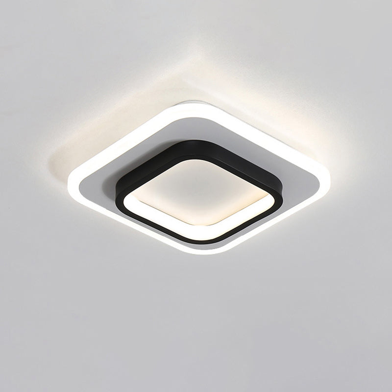 Simplicity Geometrical Flush Ceiling Light Fixture Acrylic LED Aisle Flush Mount Fixture