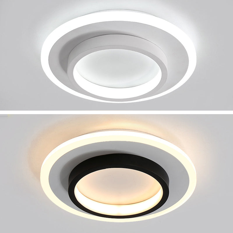 Simplicity Geometrical Flush Ceiling Light Fixture Acrylic LED Aisle Flush Mount Fixture