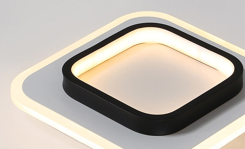 Simplicity Geometrical Flush Ceiling Light Fixture Acrylic LED Aisle Flush Mount Fixture