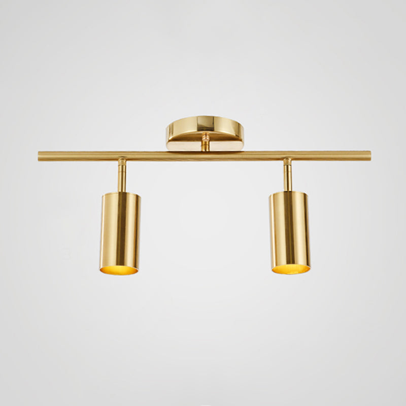 Nordic Surface Mounted Track Light in Golden Living Room Home Clothing Shop Commercial  Semi Mount Lighting