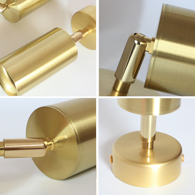 Nordic Surface Mounted Track Light in Golden Living Room Home Clothing Shop Commercial  Semi Mount Lighting