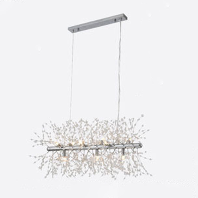 Firework Island Lighting Fixtures Crystal Minimalism Pendant Lighting Fixtures for Restaurant