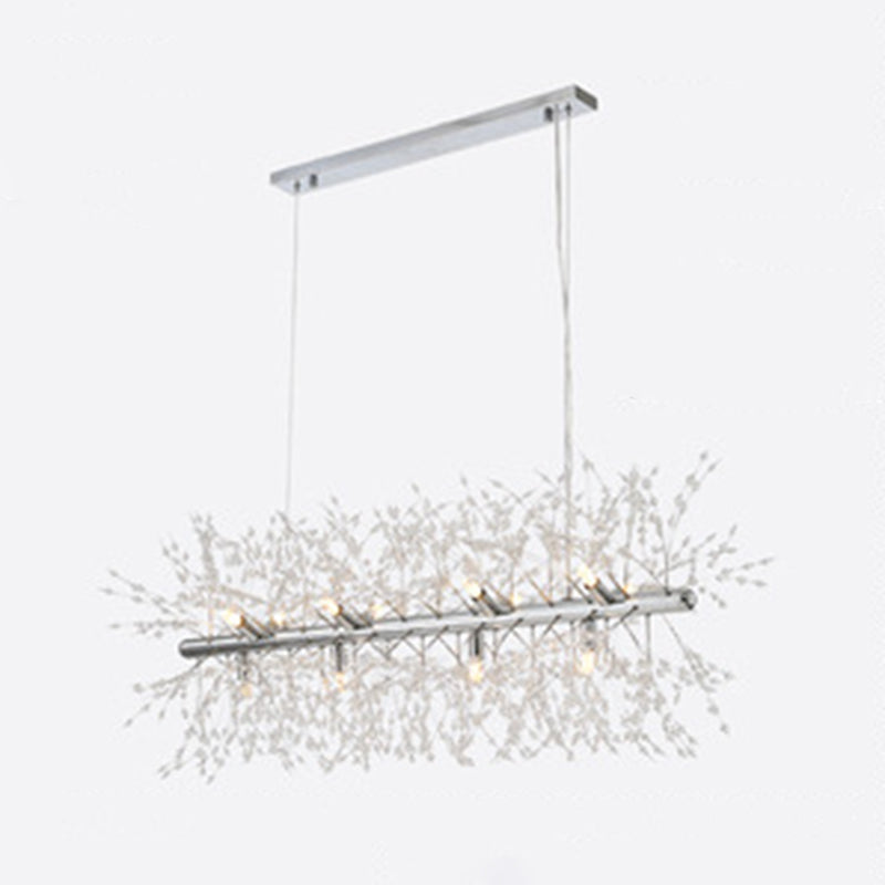 Luminaires d'éclairage de l'île de feu d'artifice cristalmalisme cristalmalisme éclairage des pendentifs pour le restaurant