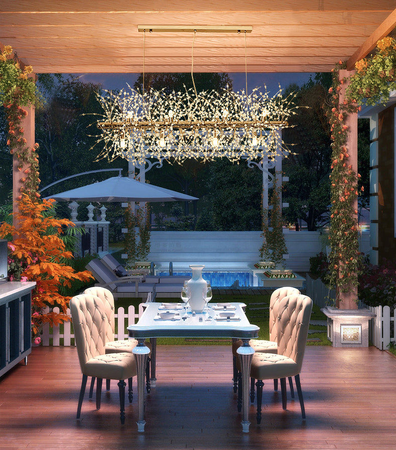 Luminaires d'éclairage de l'île de feu d'artifice cristalmalisme cristalmalisme éclairage des pendentifs pour le restaurant