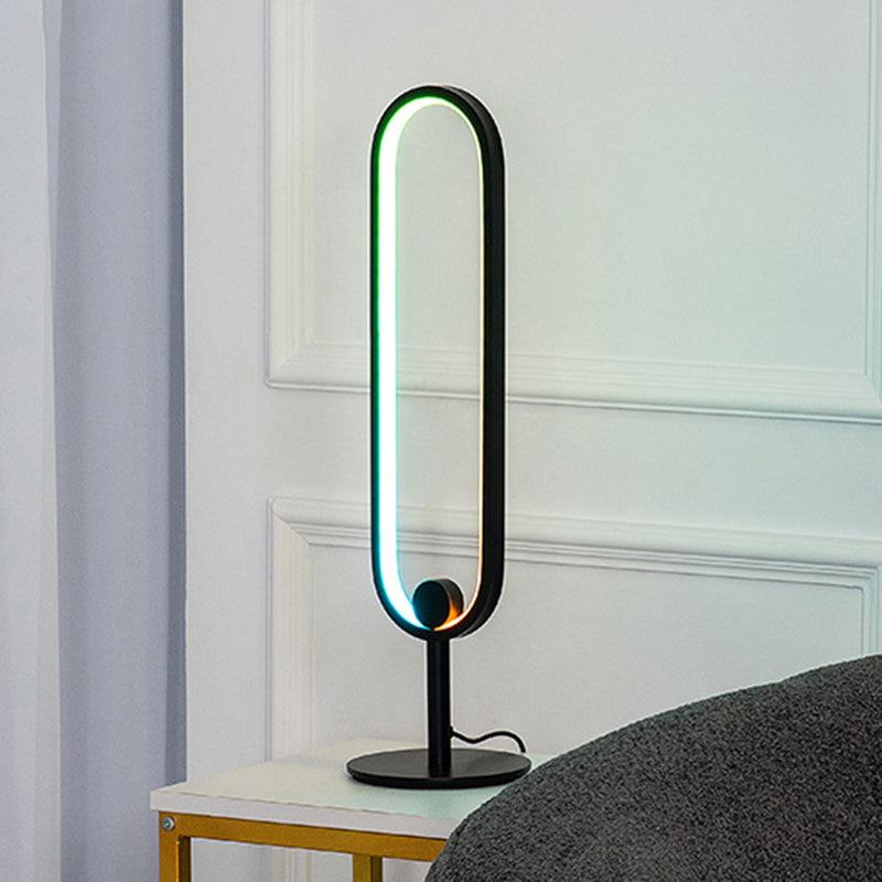 Table à LED de tambour moderne LAMBRE LETTRE MÉTAL