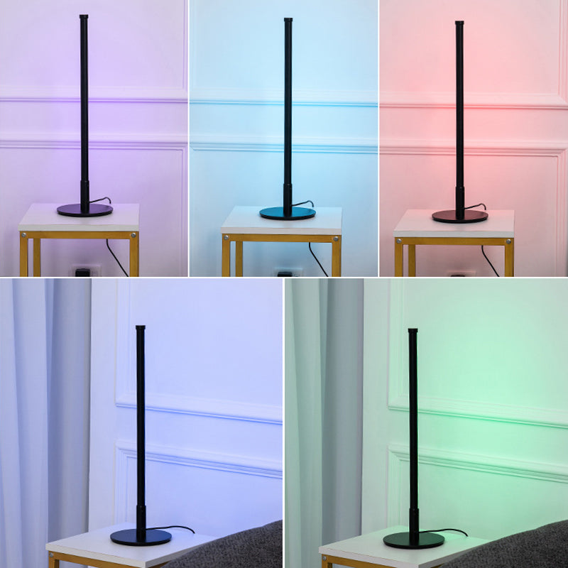 Table à LED de tambour moderne LAMBRE LETTRE MÉTAL