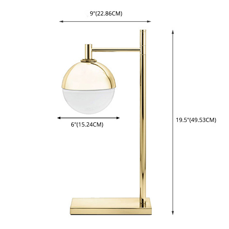 Modern Metal Base Table Lamp Glass 1 Light Table Light