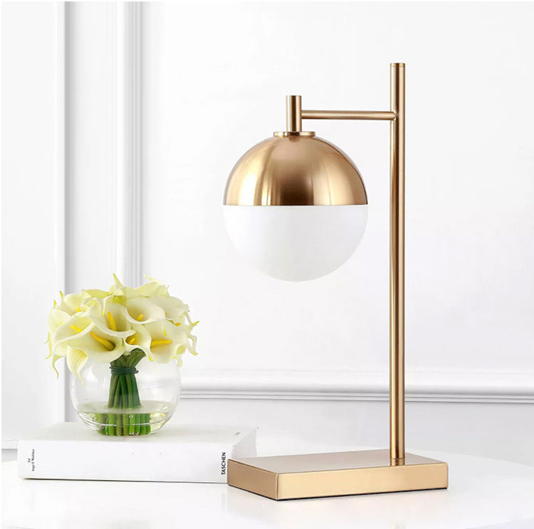 Modern Metal Base Table Lamp Glass 1 Light Table Light