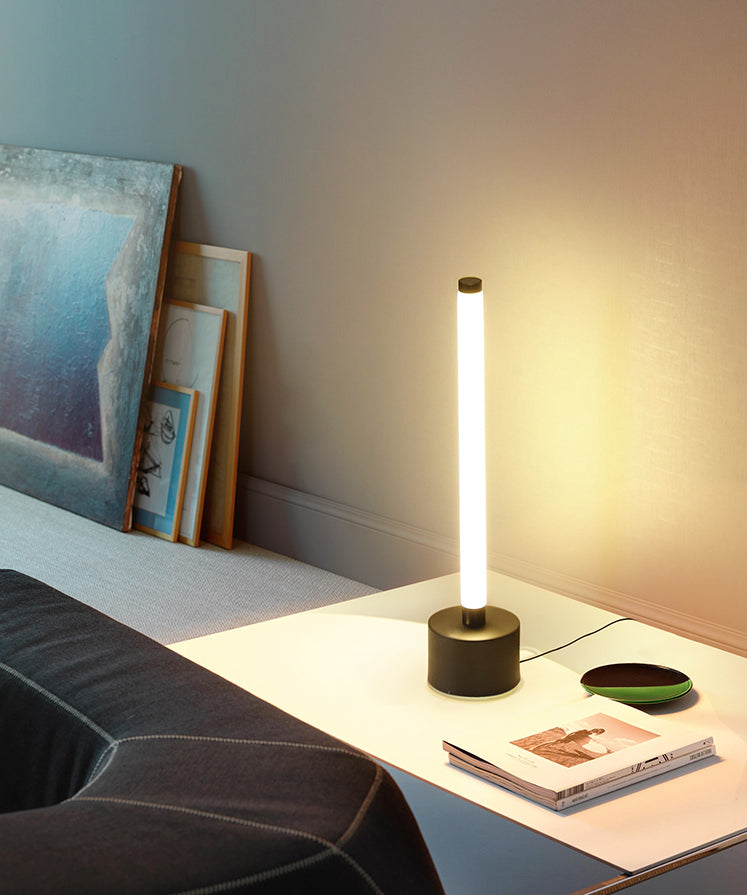 Semplice lampada da comodino a LED tubolare a LED lampada da comodino acrilico con interruttore on-off