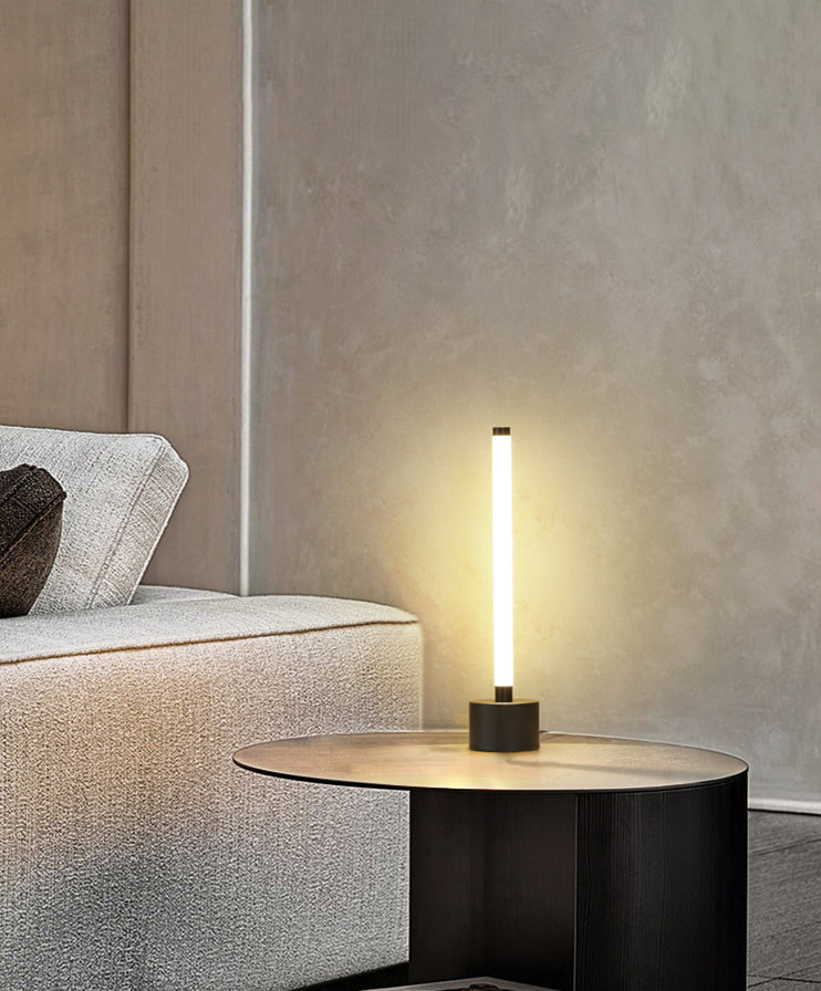 Semplice lampada da comodino a LED tubolare a LED lampada da comodino acrilico con interruttore on-off