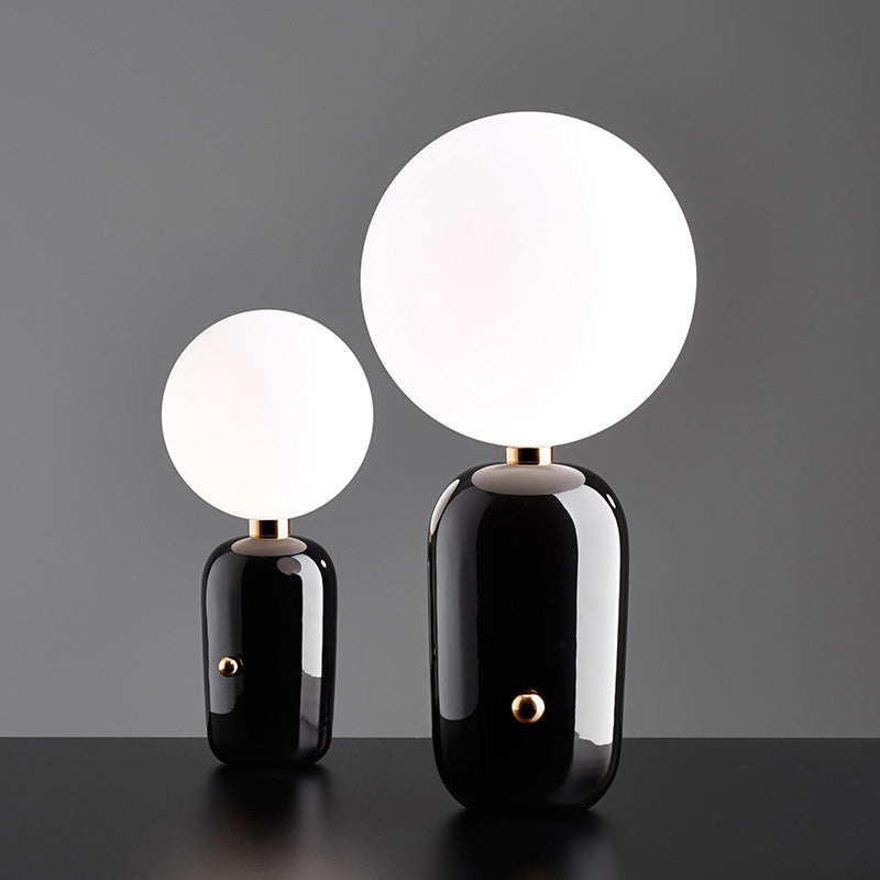 Glass Spherical Table Light Modern 1 Light Table Lamp