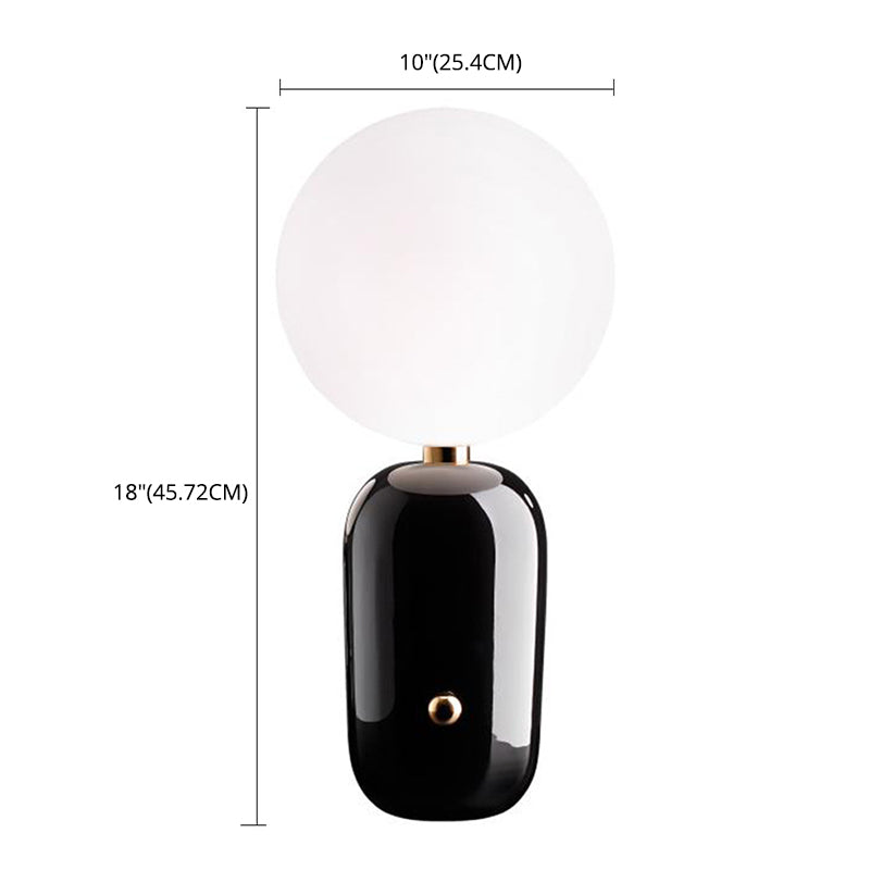 Glass Spherical Table Light Modern 1 Light Table Lamp