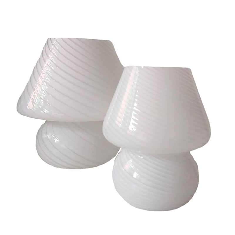 Trendy Pilzform geformtes Tisch leichte Makkaronglas 1-Licht-Nachttischlampe für Schlafzimmer