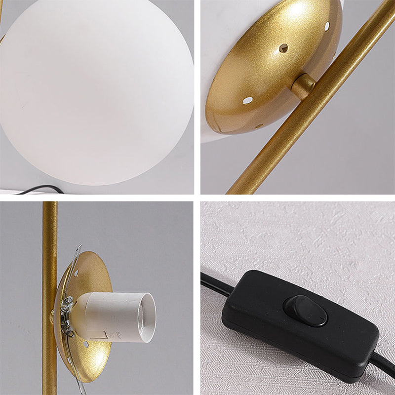 Verre de lampe à table mondiale moderne 1 lumière de table lumineuse