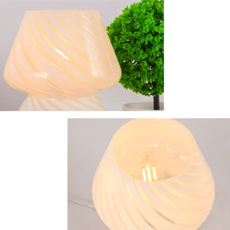 Lampada da comodino moderna Torchiere Lampada da comodino in vetro a 1 lampadina per soggiorno