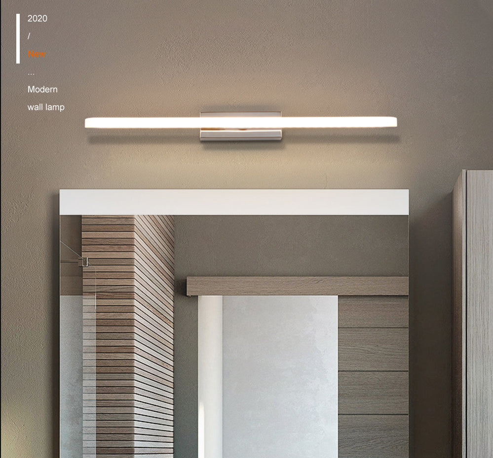 Moderne Einfachheit Rechteck Eitelkeitsleuchte Acryl -Wandbeleuchtung für Badezimmer