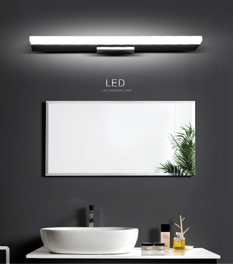 Simplicité Mirror de vanité allongée lumineuses luminaires muraux acryliques pour salle de bain