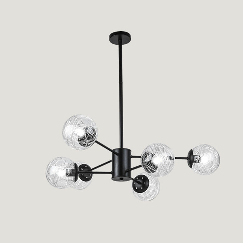 Aluminio Bola de vidrio de vidrio Molecular Estilo nórdico Minimalismo Luz colgante para comedor