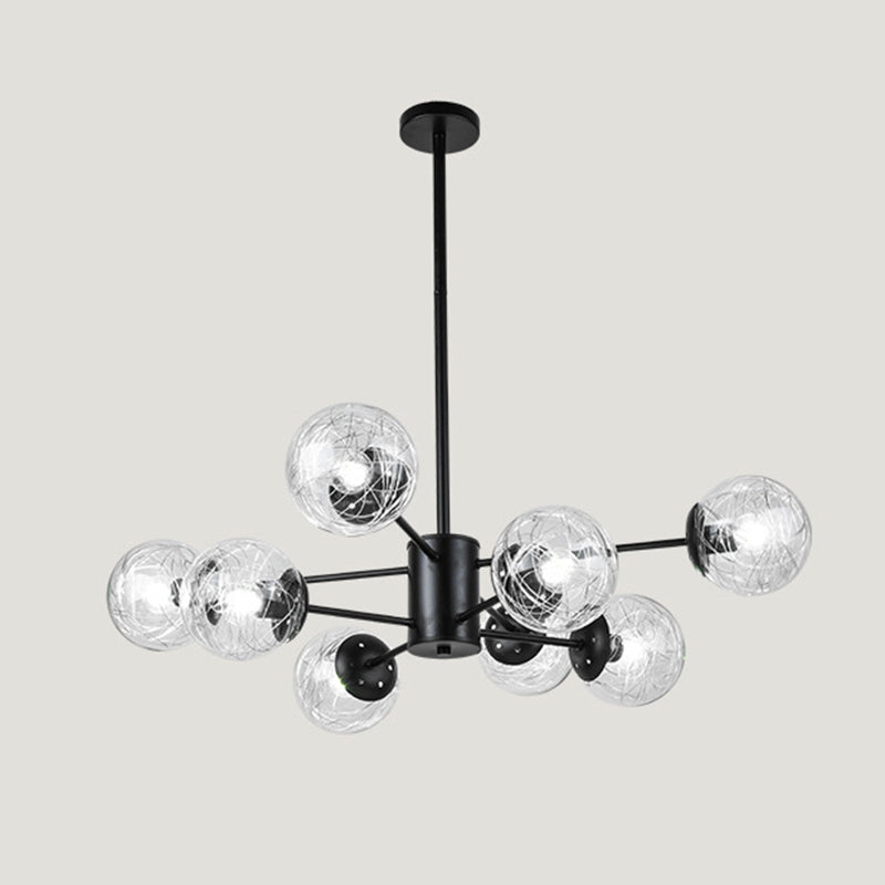 Aluminio Bola de vidrio de vidrio Molecular Estilo nórdico Minimalismo Luz colgante para comedor