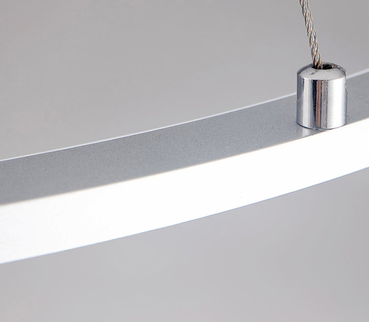 Almacina de vaso de vidrio creativo redondo LED LED Minimalismo Contemporáneo accesorio de iluminación con alambre de suspensión ajustable de 47 "