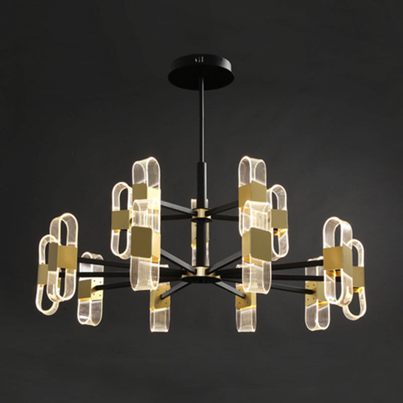 Starburst Metal Chandelier Lighting Contemporary Style LED Pendant Lighting Partramure