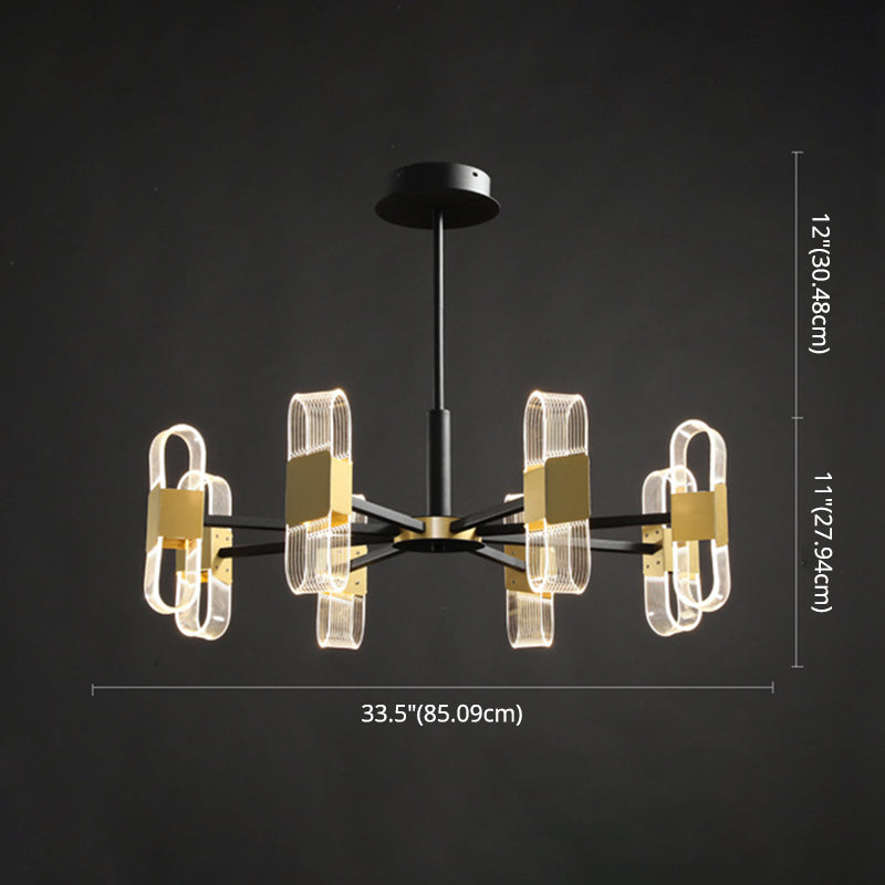 Starburst Metal Chandelier Lighting Contemporary Style LED Pendant Lighting Partramure