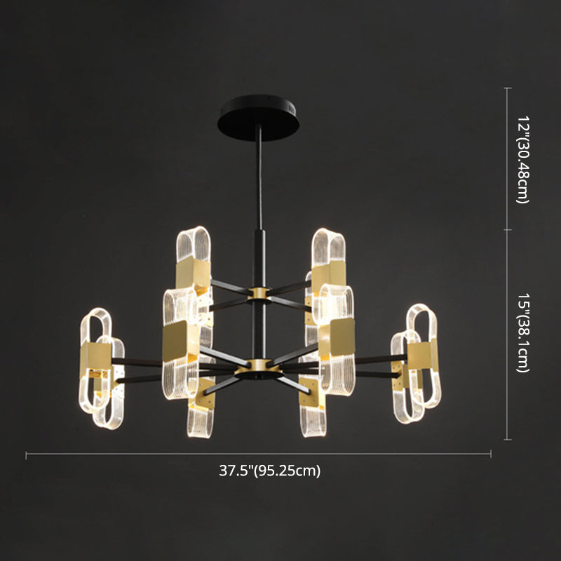 Starburst Metal Chandelier Lighting Contemporary Style LED Pendant Lighting Partramure