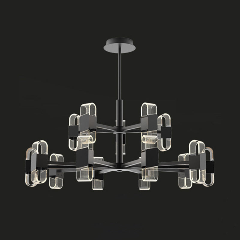 Starburst Metal Chandelier Lighting Contemporary Style LED Pendant Lighting Partramure