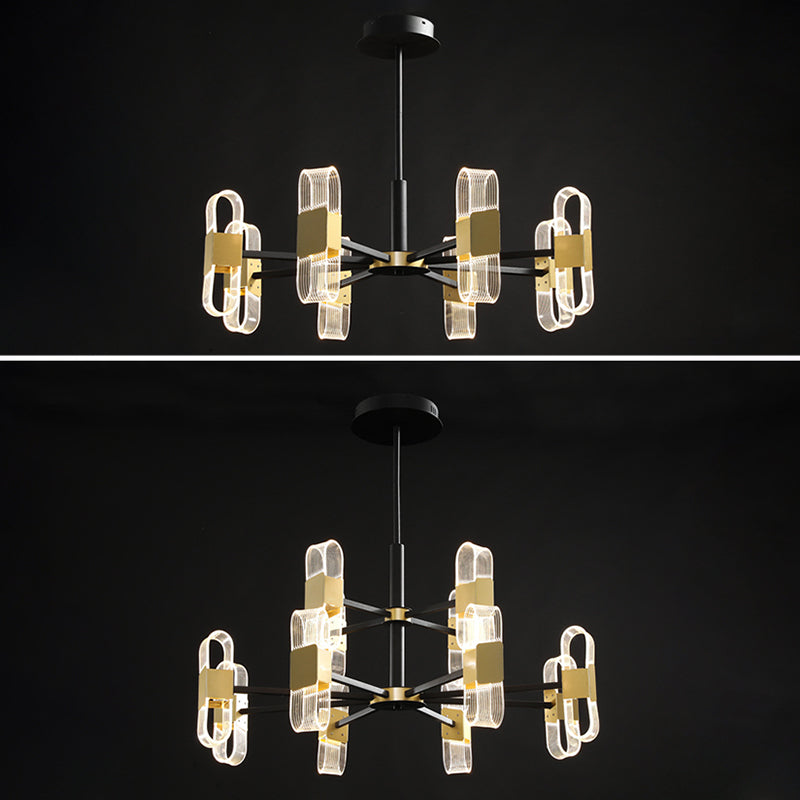 Starburst Metal Chandelier Lighting Contemporary Style LED Pendant Lighting Partramure