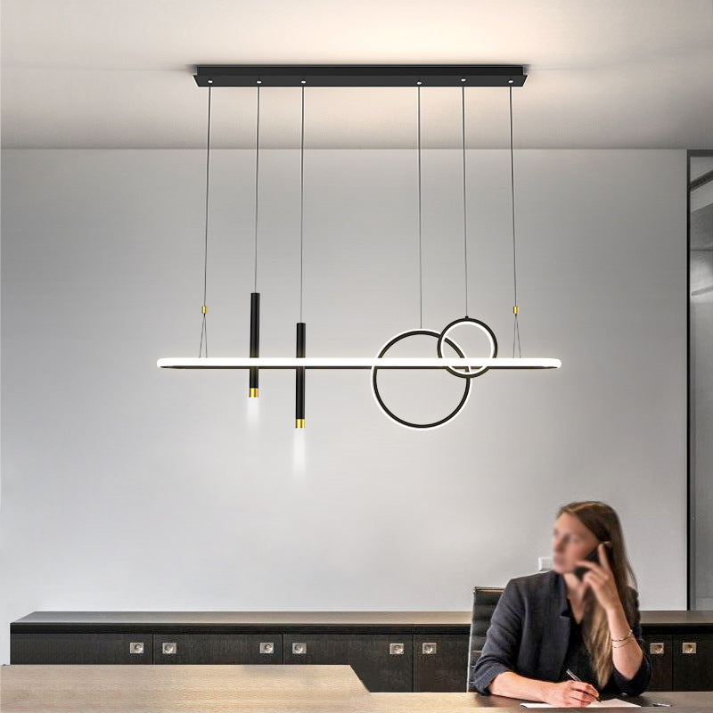 Barre dritte moderne lampada lampada del lampadario in metallo