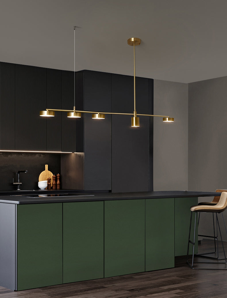 Mid-Century Linear Island Light Fixtures Metal Island Lamps