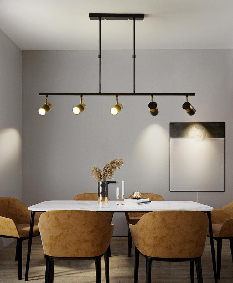 Modern Cylinders Island Chandelier Lights Metal Island Pendant