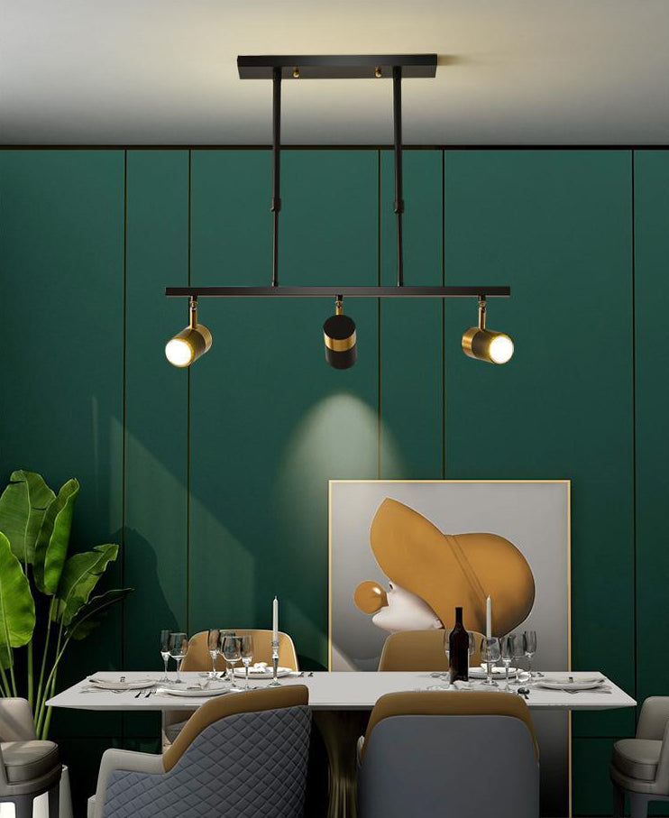 Modern Cylinders Island Chandelier Lights Metal Island Pendant