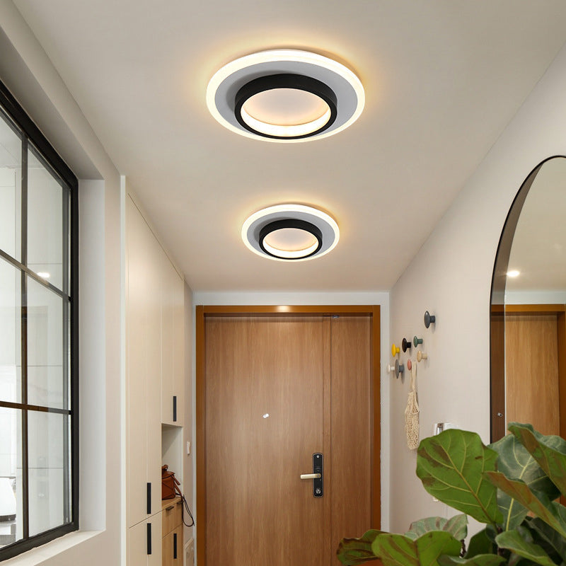 Geometrische gangpad inbouwlamp Acryl LED moderne inbouwplafondlamp in zwart-wit