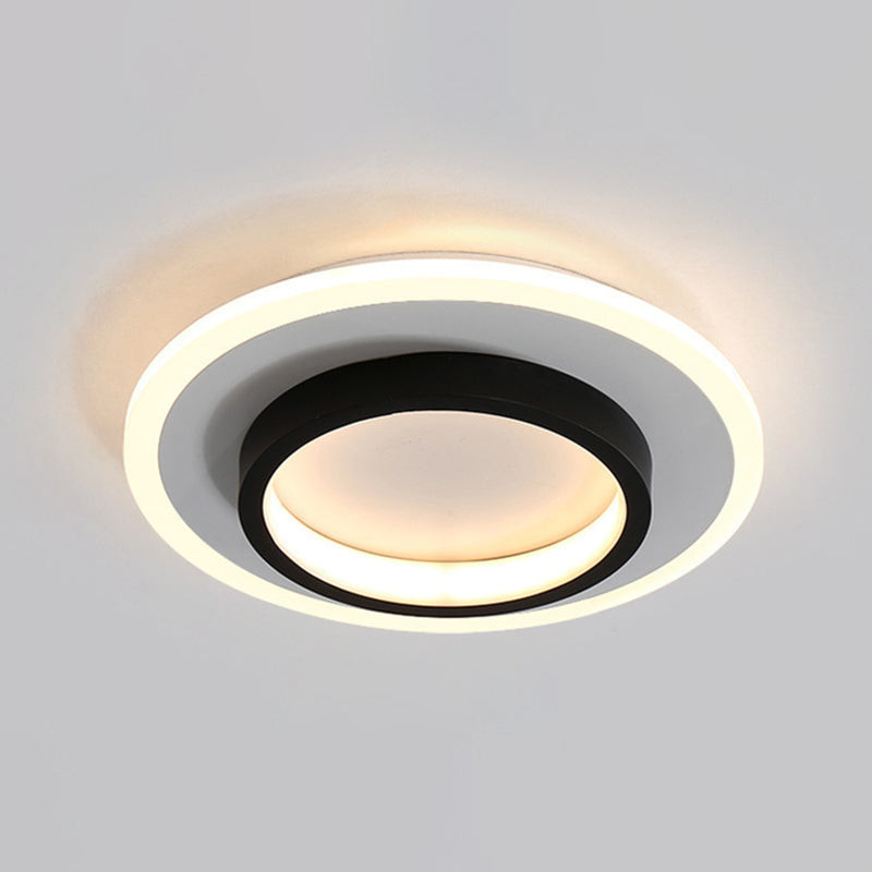 Geometrische gangpad inbouwlamp Acryl LED moderne inbouwplafondlamp in zwart-wit
