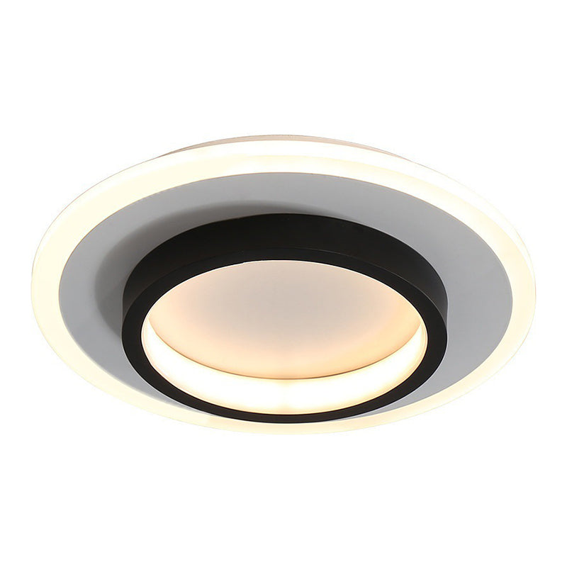 Geometrische gangpad inbouwlamp Acryl LED moderne inbouwplafondlamp in zwart-wit