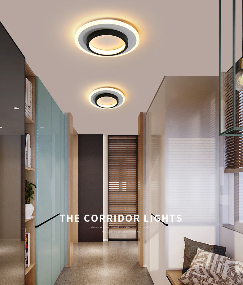 Simplicity Geometrical Flush Ceiling Light Fixture Acrylic LED Aisle Flush Mount Fixture