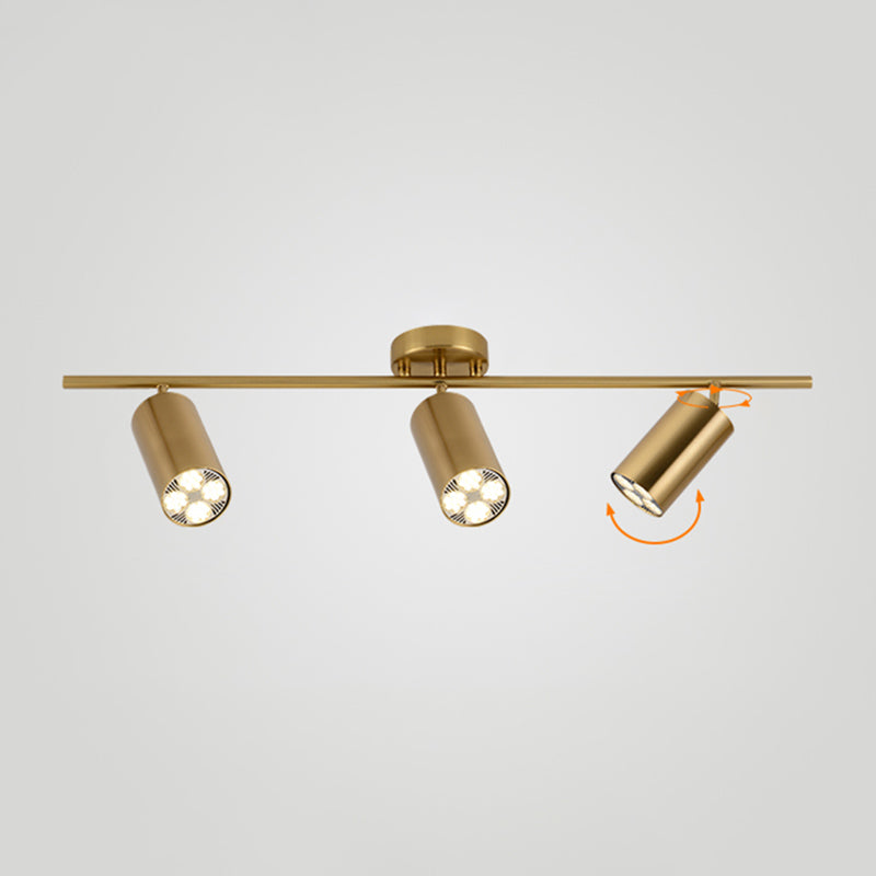 Ideas de iluminación sobre riel nórdico, guardarropa para el hogar, tienda de ropa comercial, fondo, foco dorado montado en superficie de pared