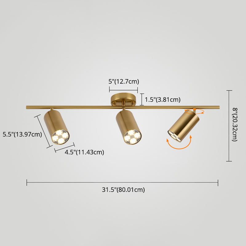 Ideas de iluminación sobre riel nórdico, guardarropa para el hogar, tienda de ropa comercial, fondo, foco dorado montado en superficie de pared
