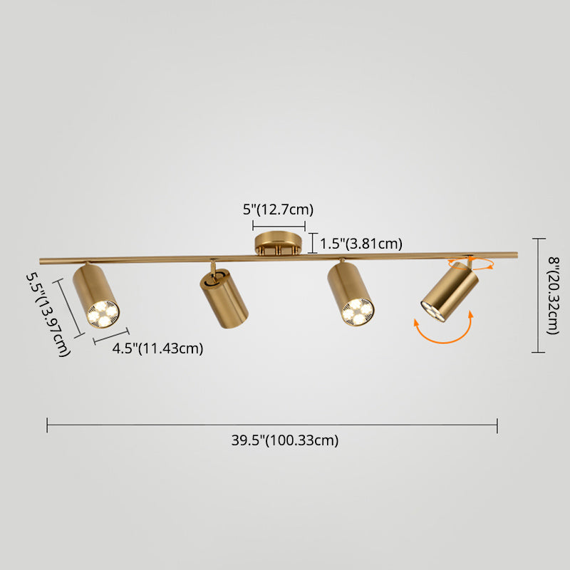 Ideas de iluminación sobre riel nórdico, guardarropa para el hogar, tienda de ropa comercial, fondo, foco dorado montado en superficie de pared