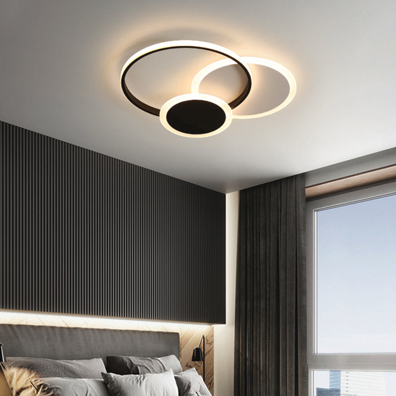 Cirkels dicht bij plafond verlichting minimalistische stijl metalen LED flush mount verlichting