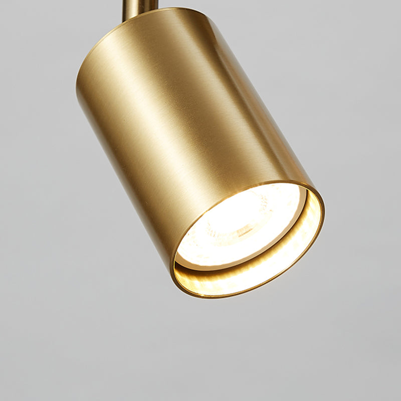 Metal Shaded Ceiling Mounted Fixture Contemporary Style Ceiling Light Fixture in Gold
