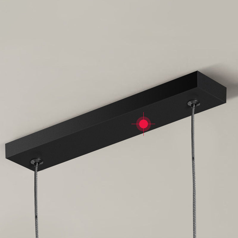 Tube Hanging Island Lights Fills d'éclairage de lustre en aluminium ultra-contemporain pour le restaurant